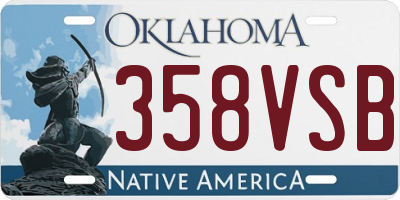 OK license plate 358VSB