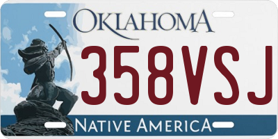 OK license plate 358VSJ