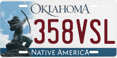 OK license plate 358VSL