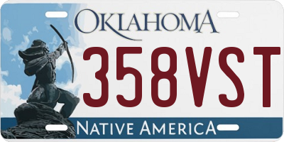 OK license plate 358VST