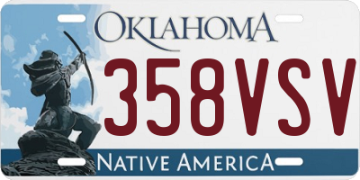 OK license plate 358VSV