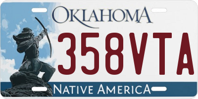 OK license plate 358VTA