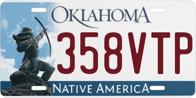 OK license plate 358VTP