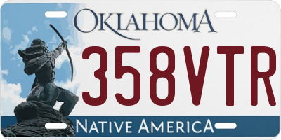 OK license plate 358VTR