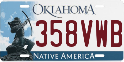 OK license plate 358VWB