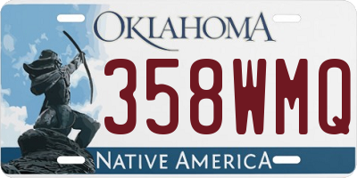 OK license plate 358WMQ