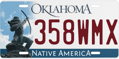 OK license plate 358WMX