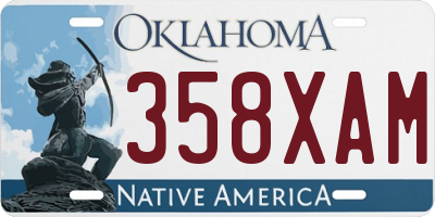 OK license plate 358XAM