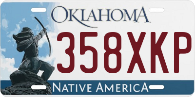 OK license plate 358XKP
