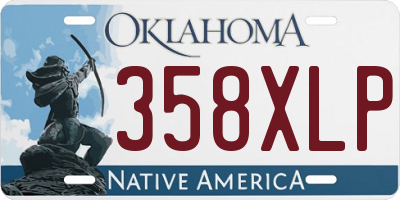 OK license plate 358XLP