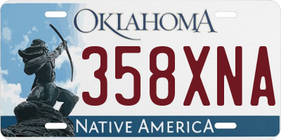 OK license plate 358XNA
