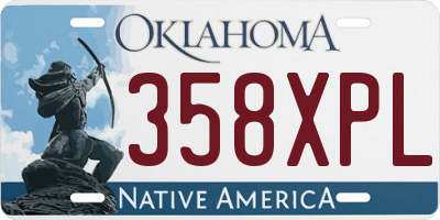 OK license plate 358XPL
