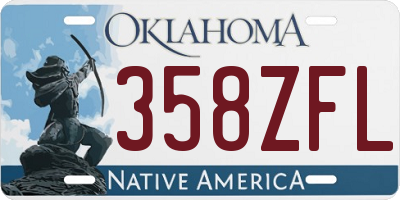 OK license plate 358ZFL