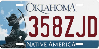 OK license plate 358ZJD