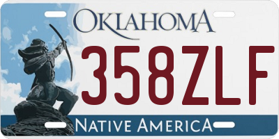 OK license plate 358ZLF