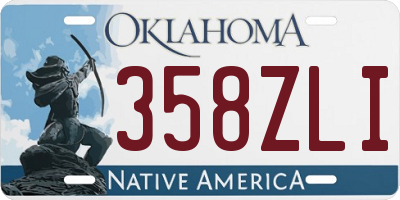 OK license plate 358ZLI