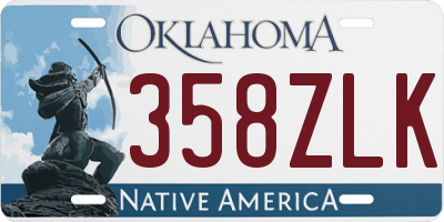 OK license plate 358ZLK