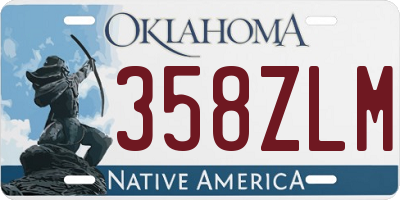 OK license plate 358ZLM