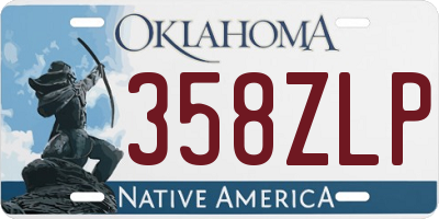 OK license plate 358ZLP