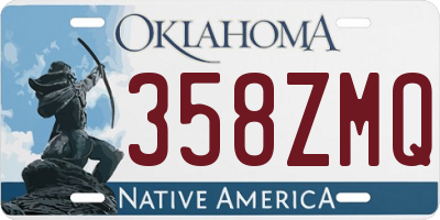 OK license plate 358ZMQ