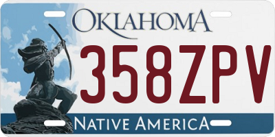 OK license plate 358ZPV