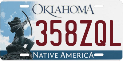 OK license plate 358ZQL