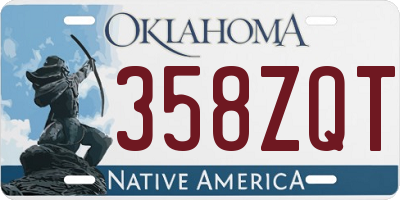 OK license plate 358ZQT