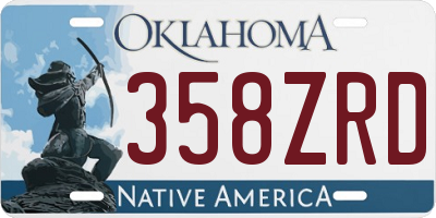 OK license plate 358ZRD