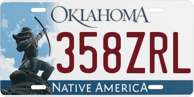 OK license plate 358ZRL