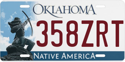 OK license plate 358ZRT