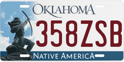 OK license plate 358ZSB
