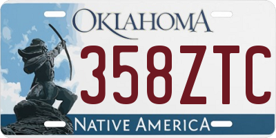 OK license plate 358ZTC