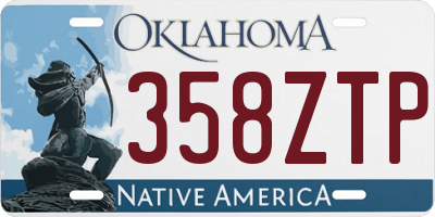 OK license plate 358ZTP
