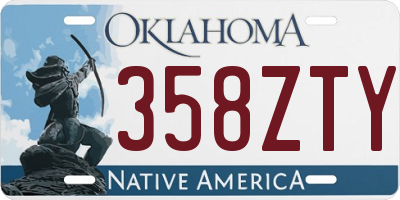 OK license plate 358ZTY