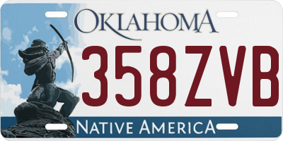 OK license plate 358ZVB