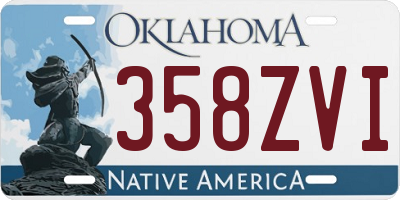 OK license plate 358ZVI