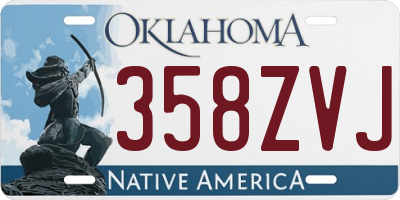 OK license plate 358ZVJ