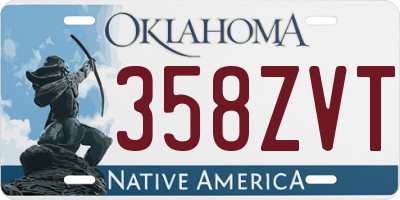 OK license plate 358ZVT