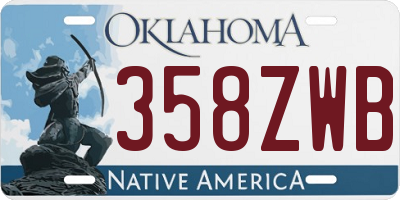 OK license plate 358ZWB