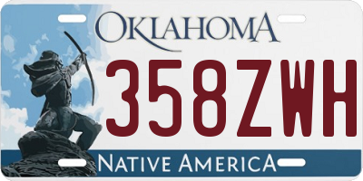 OK license plate 358ZWH
