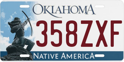 OK license plate 358ZXF