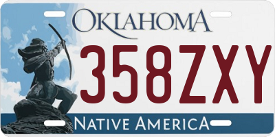 OK license plate 358ZXY