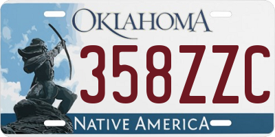 OK license plate 358ZZC