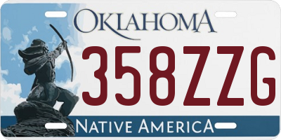 OK license plate 358ZZG