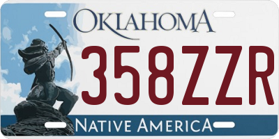 OK license plate 358ZZR