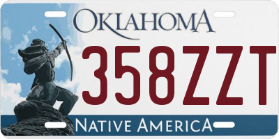 OK license plate 358ZZT