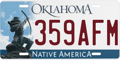 OK license plate 359AFM