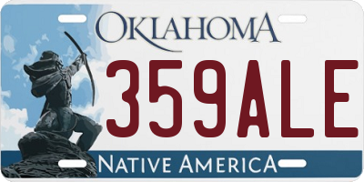 OK license plate 359ALE