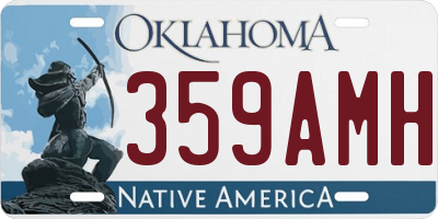 OK license plate 359AMH