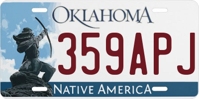 OK license plate 359APJ